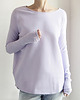 bluza bez kaptura damska Gruby Wąski rękaw Jasnofioletowy