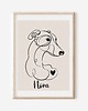 grafiki i ilustracje Pies  Line Art - Plakat personalizowany