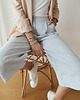 spodnie materiałowe damskie Lniane spodnie typu culottes
