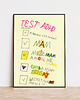 plakaty TEST ADHD - zabawny plakat typograficzny motywacja praca sukces