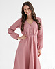 sukienki maxi damskie Lniana sukienka CAMELLIA MAXI DUSTY PINK