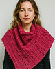 szale damskie Duża ciepła chusta szydełkowa Allyana z wełną merino