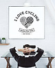plakaty Plakat. I love cycling