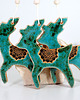 ozdoby choinkowe Turkusowy renifer - ceramiczny ozdoba choinkowa