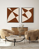 grafiki i ilustracje DWA PLAKATY mid century abstrakcyjne
