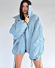 kurtki damskie Kurtka jeansowa typu bomber oversize denim light blue
