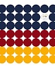 naklejki ścienne do pokoju dziecka Zestaw naklejek Mini Dots intense tone 40x40 cm