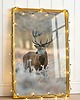 plakaty PLAKAT skandynawski z jeleniem JELEŃ las zimowy