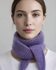 szale damskie Minimalistyczny krótki szalik wiązany ręcznie robiony merino i kid silk