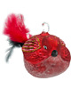 ozdoby choinkowe Bombka choinkowa: Ptaszek z piórami: czerwony