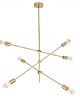 lampy wiszące Lampa wisząca złota metalowa 100x86x10cm