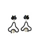 kolczyki soutache BLACK & WHITE Kolczyki OKIKA z zawieszkami LEHUA