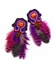 kolczyki soutache Kolczyki soutache z piórkami 