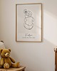 obrazy i plakaty do pokoju dziecięcego Metryczka Dziecka LineArt - personalizowany plakat z noworodkiem typ1