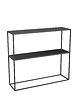 stoliki kawowe Konsola metalowa SABLE - minimalistyczna konsola z półką
