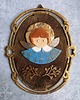 figurki i rzeźby Ceramiczny aniołek retro