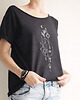 t-shirt damskie Czarna Koszulka Czarny Alchemic Oversize