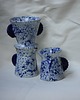 czajniki i dzbanki Ceramiczny dripper w kobaltowe ciapki i dzbanuszek. Ceramika ręcznie robiona
