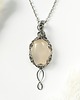 wisiory Naszyjnik Chalcedon 'Vilya' stal chirurgiczna wisiorek handmade wirewrapping