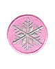 naszywki na ubrania Naszywka naprasowanka ŚNIEŻYNKA RÓŻOWA termoprzylepna haft 4,5cm
