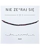 bransoletki na sznurku Bransoletka NIE ZESRAJ SIĘ - Spinel, Granat - Morse