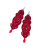 kolczyki soutache Kolczyki sutasz czerwone długie wieczorowe Orina