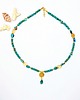 chokery Naszyjnik turkusowy z cytrynami i mandalą