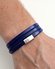 bransoletki skórzane Bransoletka granatowa skórzana 5 mm damska