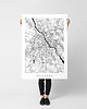 plakaty Warszawa - plakat z mapą Warszawy - prezent