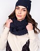 szale damskie Ciepły i stylowy komplet czapka + szalik, jeans