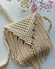 torby na ramię Masełkowa makramowa torebka boho z frędzelkami