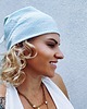 apaszki Chusta plażowa letnia okrycie na głowę chusta na włosy pastelowy błękit