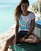 t-shirt damskie Koszulka SPLASH white