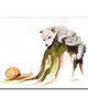 grafiki i ilustracje Obraz ręcznie malowany "Wilk i ślimak"