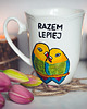 kubki Kubek ręcznie malowany papugi: razem lepiej