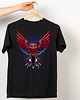 t-shirty męskie Koszulka  czarna z nadrukiem Latająca sowa