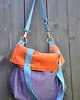 torby na ramię Torba na ramię-color block-fiolet,pom.,turkus