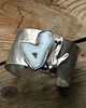 bransoletki wire wrapping Chalcedon / perła   - BRANSOLETA MANKIET - CUFF