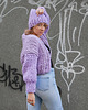 kardigany damskie MERINO Kolorowy krótki sweter kardigan chunky