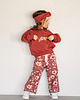 bluzy dla dziewczynki Zestaw bluza SZEFOWA z kulotami AZALIA bordo