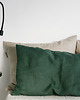poduszki gładkie Lniana poszewka na poduszkę / ciemna zieleń