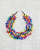 kolie 7063 kolorowy, tęczowy naszyjnik statement, kolia