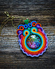 wisiory Kolorowy wisior soutache z mandalą