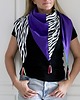 szale damskie Chusta patchworkowa zebra z fioletem