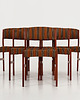 krzesła Komplet sześciu krzeseł tekowych, duński design, lata 70, produkcja: Dania