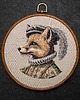Ozdoby na ścianę Sir Foxley,  haft w oprawie 20 cm