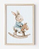 obrazy i plakaty do pokoju dziecięcego Plakat Na Ścianę Dla Chłopca Niebieskie króliczki nr. 3