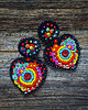 kolczyki soutache Kolekcja Frida - kolczyki kolorowe serca