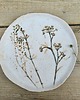 patery i talerze Ręcznie wykonany talerz ceramiczny z kwiatem 28cm