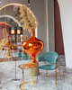 lampy podłogowe Czarno-miedziana lampa stojąca do salonu w stylu glamour BERMUDY MIRROR